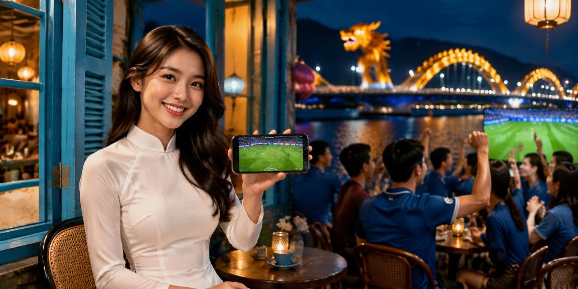 Cô gái mặc áo dài tại Đà Nẵng trải nghiệm casino trực tuyến trên điện thoại di động